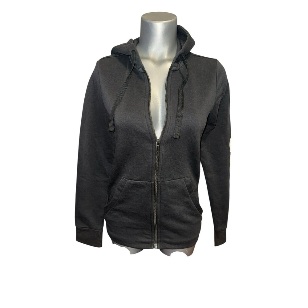 Adidas zip up black hoodie small